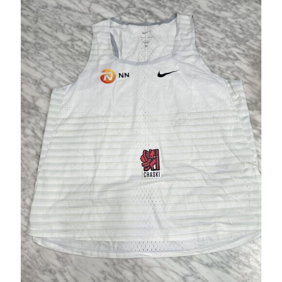 NIKE Aeroswift NN Singlet White Racing Running Tank Top Women's Large DR5850 - Picture 7 of 14